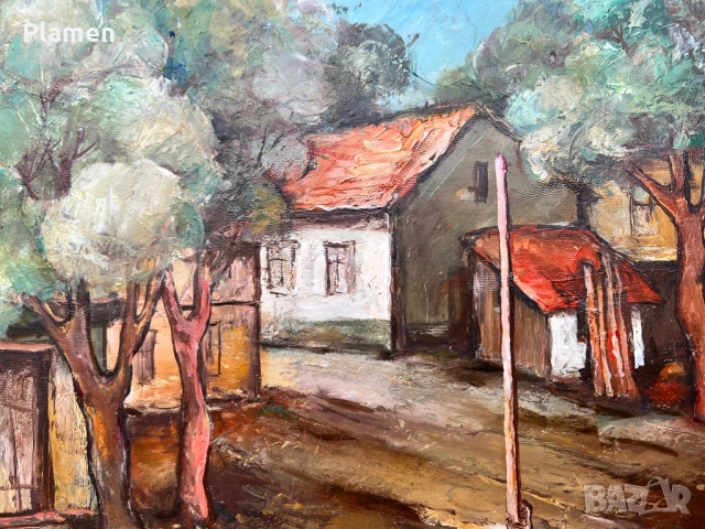 КАРТИНА МАСЛО НА ПЛАТНО ПОДПИСАНА И ДАТИРАНА, снимка 2 - Картини - 54068616