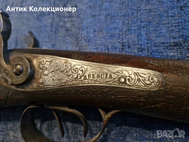 Пушка Капсулна, Двуцевна, Италия 19 век, снимка 6 - Антикварни и старинни предмети - 55252473