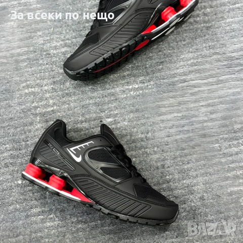 Nike Shox Enigma Мъжки Маратонки С Кутия👟Мъжки Спортни Обувки Цвят Черно и Червено Код S449, снимка 6 - Маратонки - 54842276