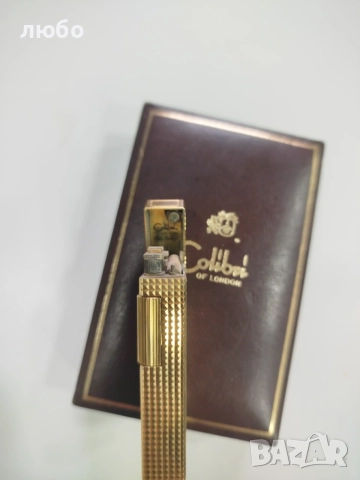 ЗАПАЛКА COLIBRÍ LONDON DJON STERLING Във 20 м Златно Покритие , снимка 7 - Запалки - 54476998