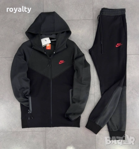 Nike Tech Нов Черен Мъжки Екип Найк Тек 