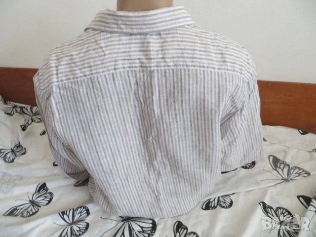 Мъжки ризи с дълъг ръкав от лен , снимка 6 - Ризи - 36533167