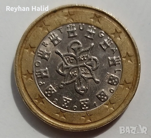 Рядка португалска монета 1€ , снимка 2 - Нумизматика и бонистика - 54438033