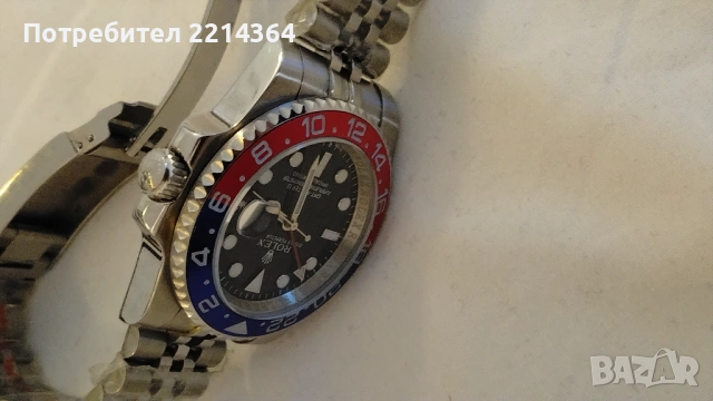 Мъжки часовник  Rolex GMT-Master ll Pepsi- с автоматичен базел-механизъм, снимка 3 - Мъжки - 54429226