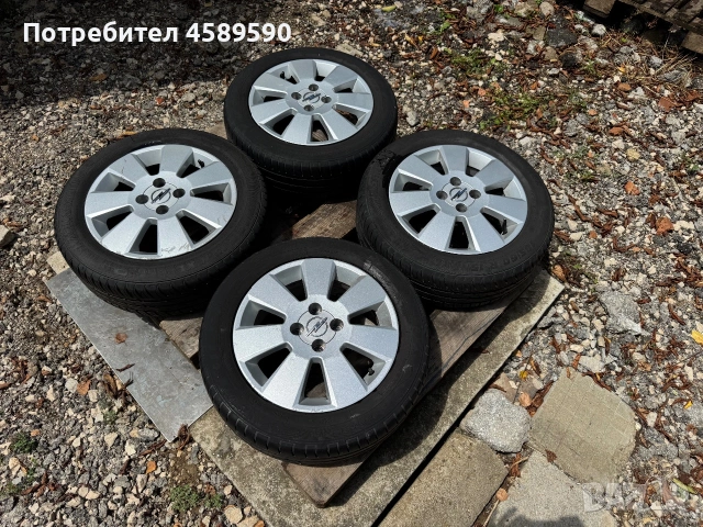 4бр.Алуминиеви джанти 15цола 4x100+ГУМИ за Opel Corsa D,E,Chevrolet Aveo,Fiat Punto, снимка 2 - Гуми и джанти - 55282507