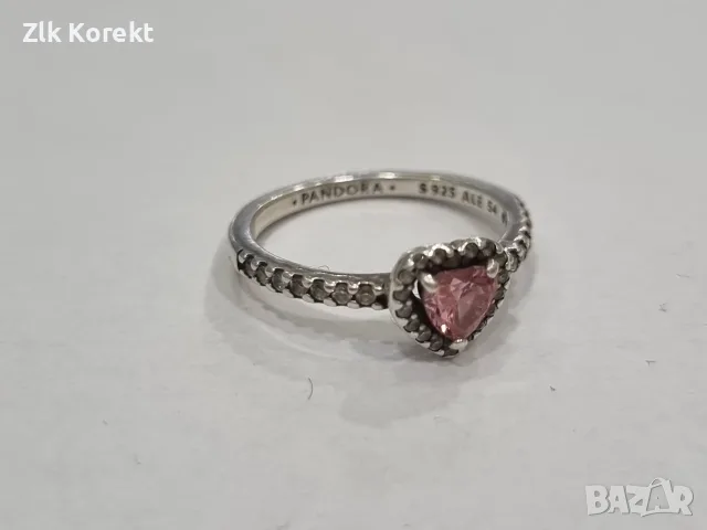 Сребърен пръстен PANDORA Валс, снимка 4 - Пръстени - 55492697
