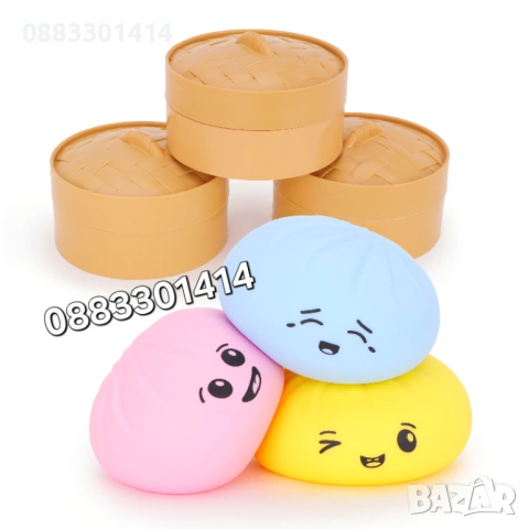 Dumplings Squishy Fidget Антистрес Дъмплинг скуиши