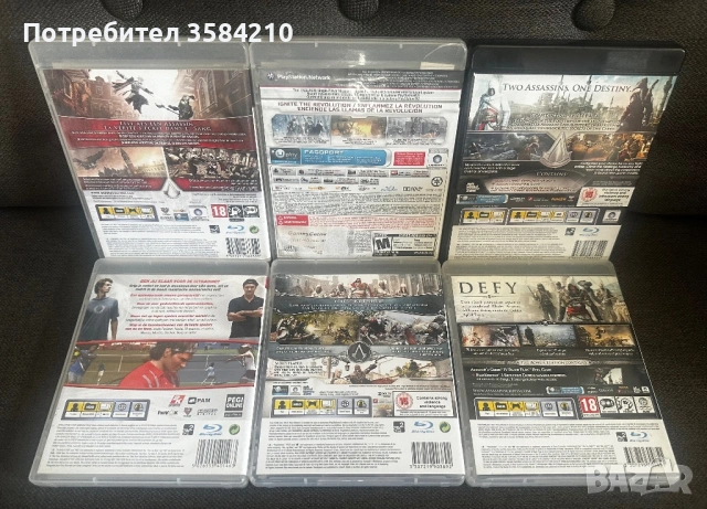 PS3 Assassin's Creed Collection - 5 Games + Top Spin 3, снимка 2 - Игри за PlayStation - 54681643