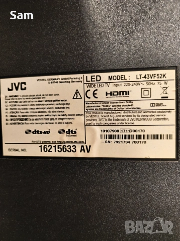 JVC  LT-43VF52K
