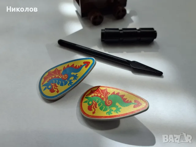 LEGO оръдие + щитове и копие , снимка 3 - Конструктори - 55470821