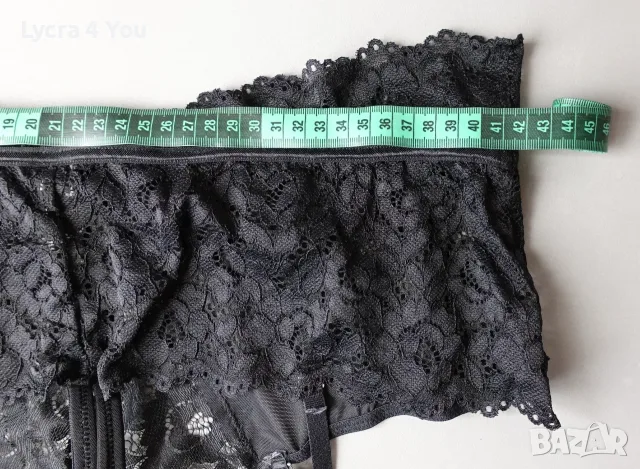 LoveHoney Lingerie XL черни дантелени полупрашки с отворено дъно, снимка 6 - Бельо - 55565570