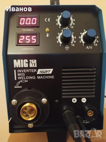 PROFESIONAL MAX 250 Инверторно Телоподаващо MIG 250А - 4м. евро шланг - Телоподаващ апарат, снимка 2 - Други машини и части - 53208546