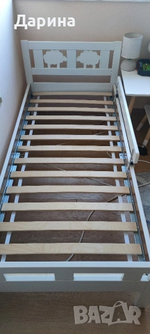 Детско легло с парапет + матрак , снимка 5 - Мебели за детската стая - 54340170