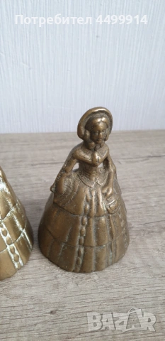 Стари камбани,месинг бронз,метал,фигура,камбана, снимка 4 - Антикварни и старинни предмети - 54200830