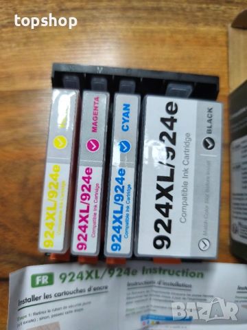 Чисто нов комплект касети 924XL / 924e за HP – 4 броя (Черна и Цветни)  , снимка 2 - Консумативи за принтери - 54829469