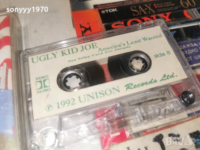 UGLY KID JOE 1992 UNISON TAPE 1106261257H2E6R, снимка 5 - Аудио касети - 54865989