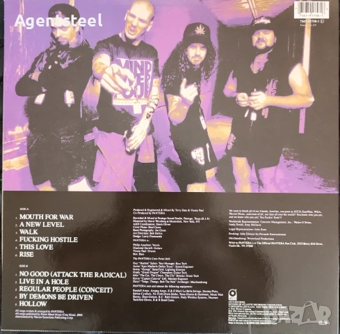 Грамофонна плоча PANTERA - Vulgar Display Of Power, снимка 2 - Грамофонни плочи - 55135069