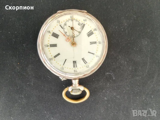 Швейцарски Сребърен джобен часовник 1905г. - 6 РУБИНА - ПРОМОЦИЯ, снимка 5 - Джобни - 51777742