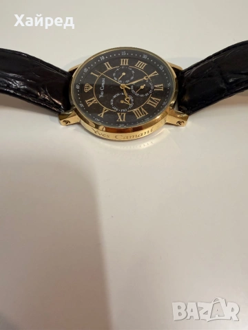 Мъжки часовник Yves Camani, позлатен, многофункционален с дата и ден, снимка 5 - Мъжки - 53989529