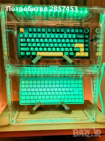 Oltraman комплект 2 LED витрини за обувки / клавиатури – RGB, дистанционно, снимка 2 - Други стоки за дома - 55344758