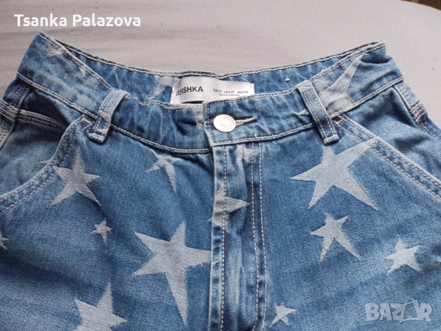 Дънки къси Bershka EUR 32 звезди , снимка 3 - Дънки - 54400339