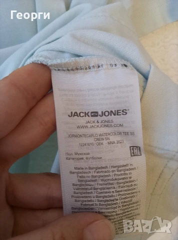 Нова мъжка тениска Jack&Jones от 100% памук, снимка 3 - Тениски - 54992348