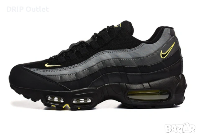 !НОВИ! Nike Air Max 95 Batman | Black/Grey/Yellow | + КУТИЯ, снимка 4 - Маратонки - 55283716