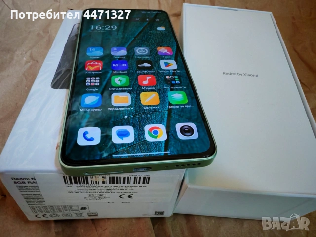 Xiaomi Redmi Note 13 4G 8GB/256GB като нов, зелен, снимка 2 - Xiaomi - 54368525