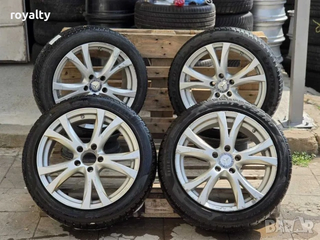 5х112 17 Джанти Mercedes C Class w204 Ц Клас 5х112 ЕТ 47 , J 7.5 Централен отвор 66.6, Гуми 205 50 1, снимка 2 - Аксесоари и консумативи - 55010343