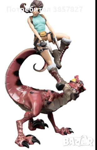 Weta Workshop Tomb Raider - Lara Croft & Raptor, 24 cm