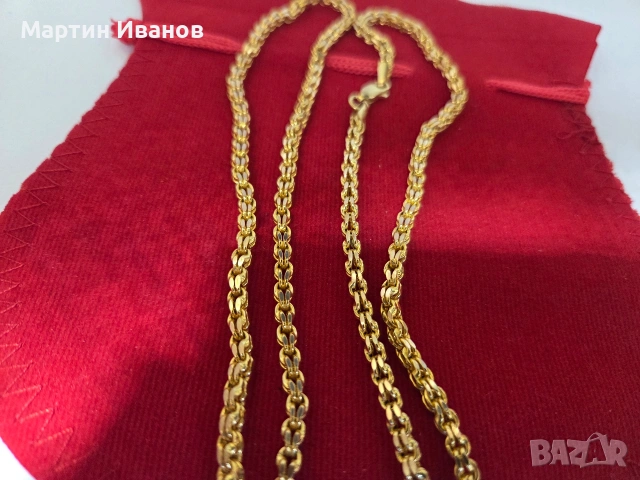 Златен синджир унисекс, снимка 6 - Колиета, медальони, синджири - 54972011