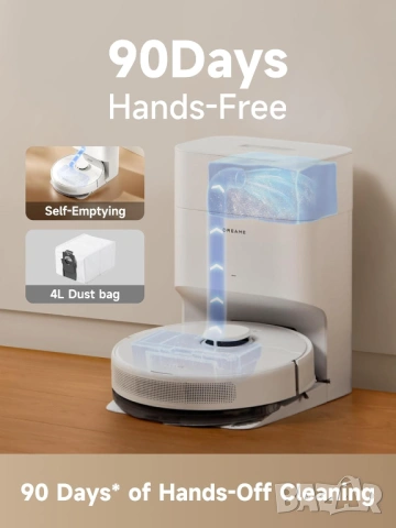 РОБОТ прахосмукачка Dreame D10 Plus Gen 2 6000Pa - КАТО НОВА, снимка 4 - Прахосмукачки - 54586480