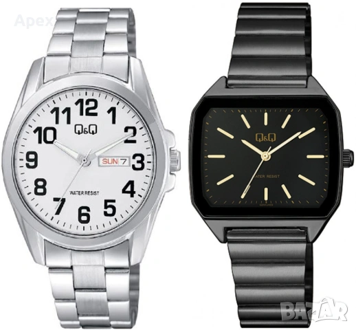 Качествен Мъжки Часовник Q&Q Японски механизъм MIYOTA. Мъжки Часовници QQ Стоманена верижка, снимка 3 - Мъжки - 54072499