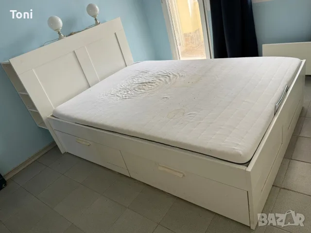 спалня икеа спалня ikea с подматрачна чупеща се до 90  градуса и матрак 