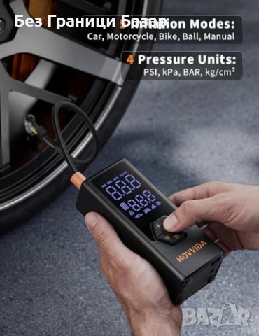 Нов Безжичен компресор за гуми 7800mAh 150 PSI авто помпа 12V за кола колело, снимка 3 - Друга електроника - 54101532