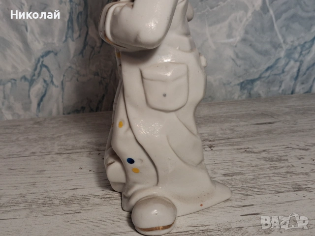 Стара Порцеланова Фигура Клоун със Забележки, снимка 7 - Антикварни и старинни предмети - 54752966