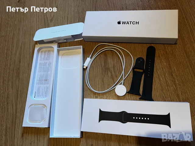 Apple Watch SE 2 44mm Black + 1 година гаранция , снимка 5 - Смарт часовници - 55480075