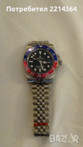 Мъжки часовник  Rolex GMT-Master ll Pepsi- с автоматичен базел-механизъм, снимка 2 - Мъжки - 54429226