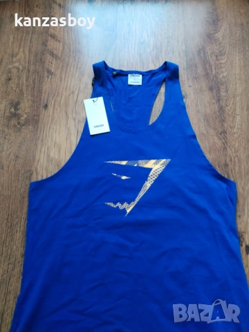 Gymshark Infill Stringer - Orange - мъжки фитнес потник Л НОВ, снимка 4 - Други - 54290116