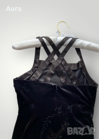 90s velvet dress , снимка 2 - Рокли - 54259632