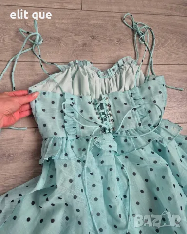 Мини рокля на точки 🦋, снимка 3 - Рокли - 55342336