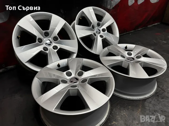 Оригинални алуминиеви джанти за Шкода (Skoda), 16 цола, 5х112, снимка 3 - Гуми и джанти - 55446228