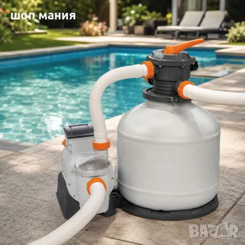 Пясъчна помпа за басейн 500W с таймер и дебит 11 355 л/ч – Кристално чиста вода без усилие
