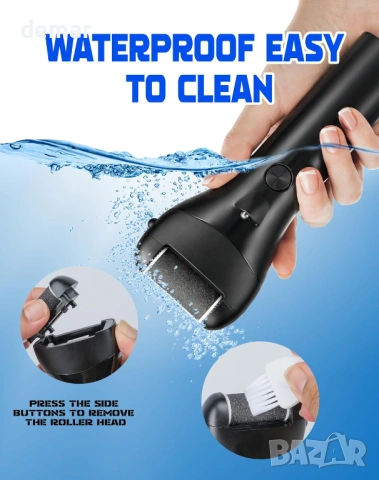 Електрическа пила за премахване на твърда кожа и мазоли за крака, 3 ролки, снимка 5 - Електрически пили за пети - 54108453