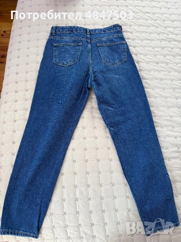 Сини дънки Mom jeans , снимка 2 - Дънки - 54792375