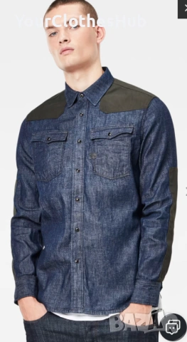 G-Star Raw 3301 PM M size Мъжка риза с дълъг ръкав, снимка 3 - Ризи - 54449784