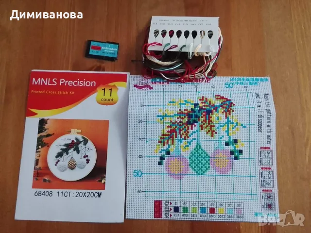 Лот от 5 Коледни гоблена за бродиране , снимка 6 - Гоблени - 55670554