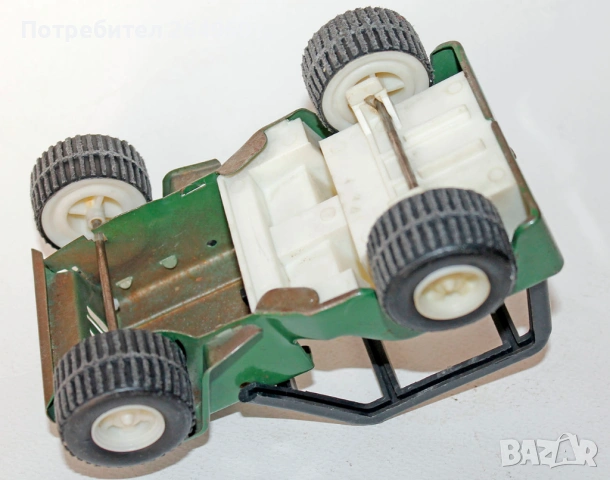 1970те Българска Соц. играчка метален военен Джип "МИР 75", снимка 5 - Колекции - 54582414