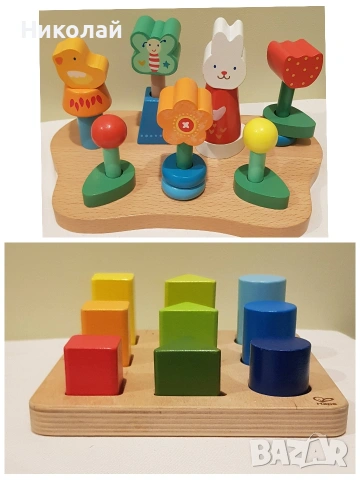 2 дървени детски играчки