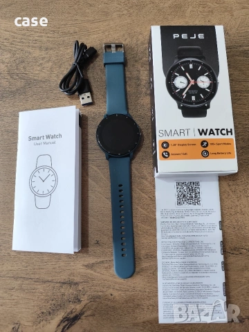 Смарт часовник Peje 1,28" 7дни батерия,хубави цветове,функции:разговор,смс,стрес тест,крачки и др., снимка 9 - Мъжки - 53860727